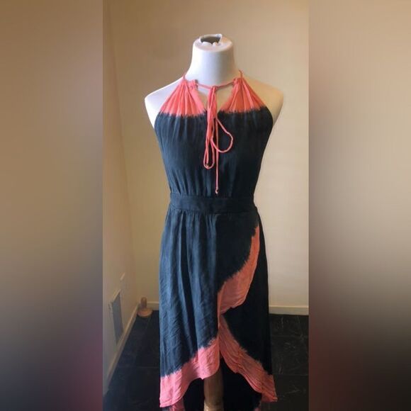 Gypsy 05 Tie Dye midi ruffled halter Dress. Viscose. XS - Picture 1 of 1